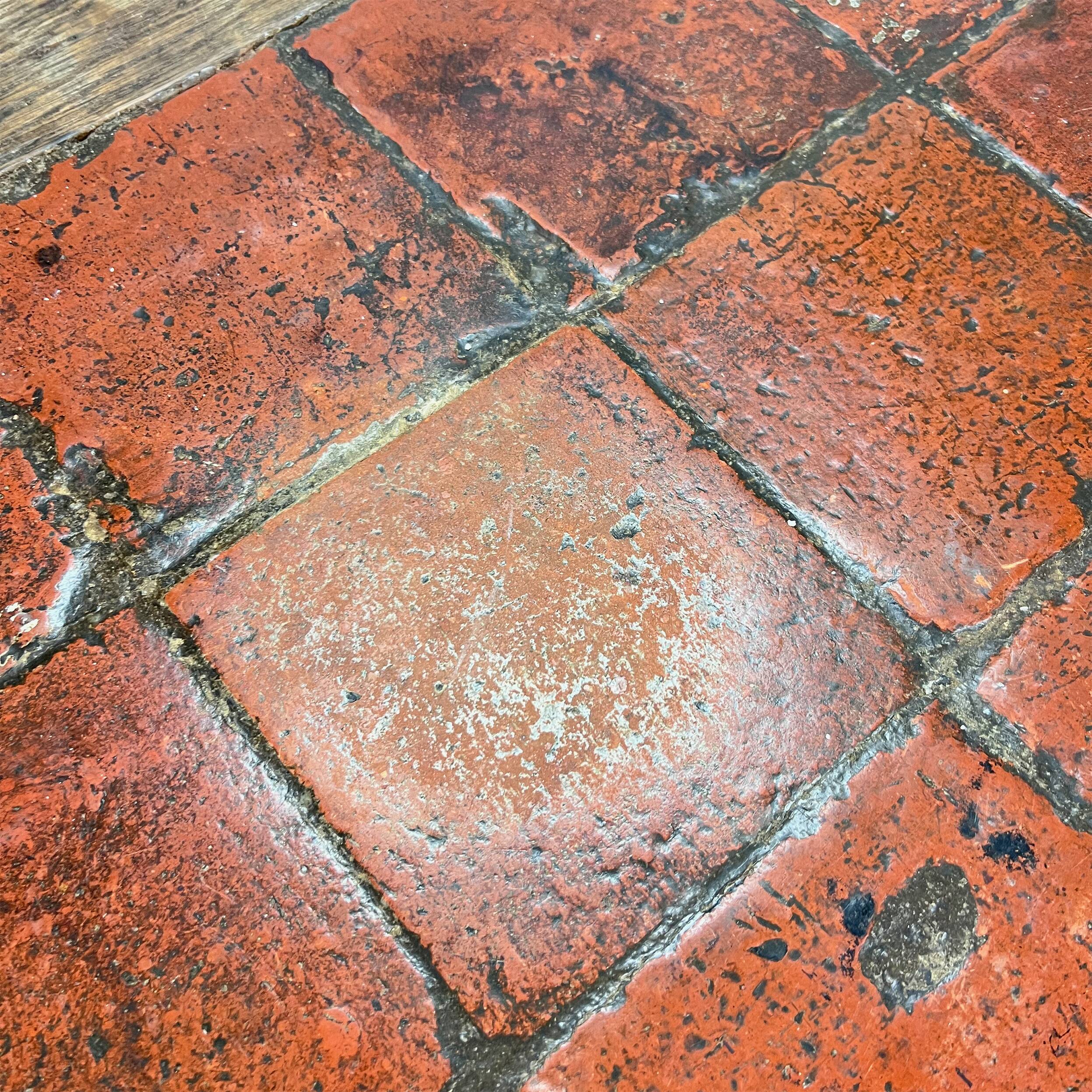 Mid Century Heavy Oak and Ceramic Coffee table, 1950s