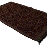 Area kilim rug ,vintage wool turkish handknotted kilim, 270 cmx 160 cm rug