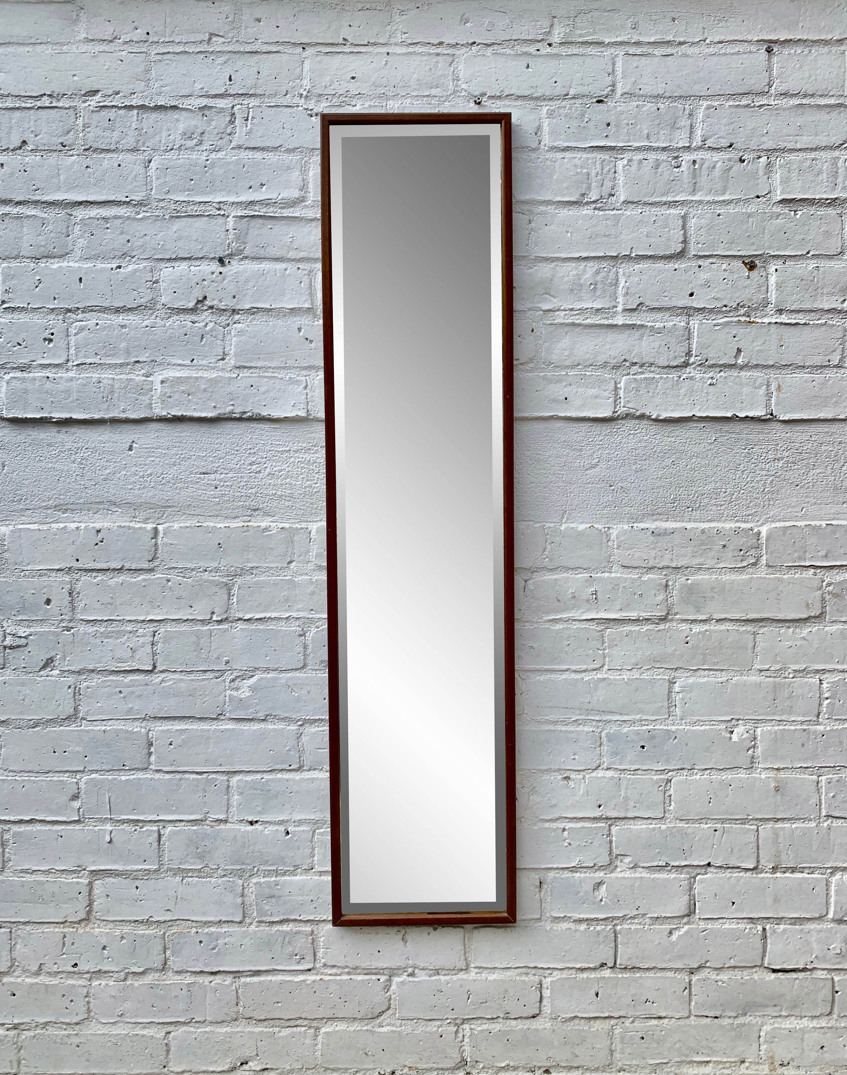 Wall mirror wood frame 119x28cm