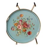 Table d'appoint / plateau peint d'époque Napoléon 3