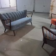 Couch set / 2 chairs Scandinavian 50s/60s cocktail