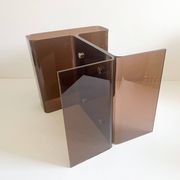 Side table or bedside table, smoked Altuglas, Michel Dumas, 1970s.