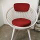 Swedish armchair circle Yngve Ekström, white and red