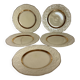 Five small floral plates England