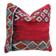 Vintage cushion cover in Berber kilim: Moroccan wool cushion.
