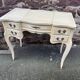 Vintage 1980s dressing table with Venetian mirror. Elegant makeup table.