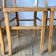 Set of 5 Luterma light blond wood bistro chairs from the 50s