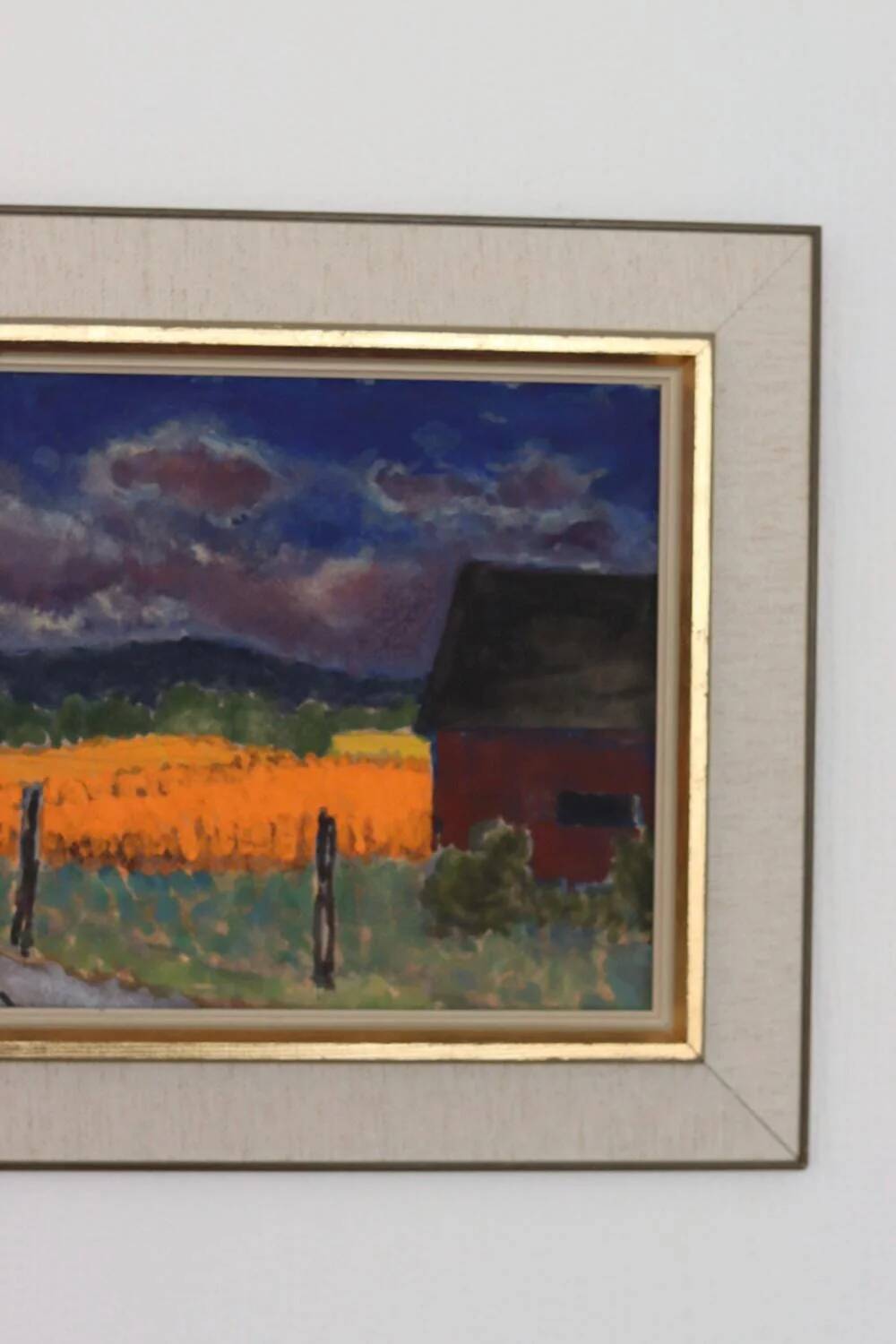 Original Mid Century Swedish Oil on Panel – “Field” by Svan Grandin