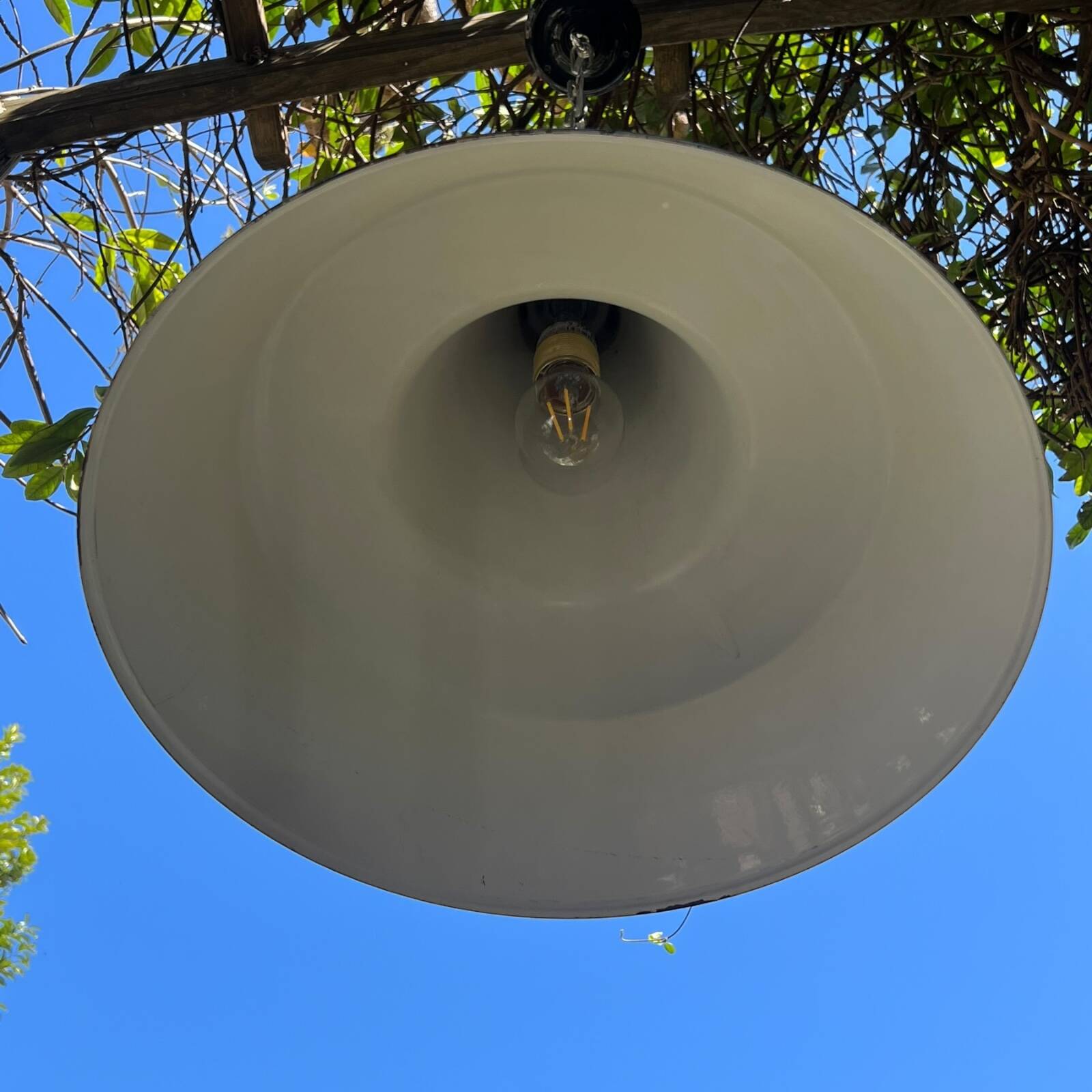 Large pendant light 45cm enameled sheet metal