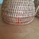 Set of 3 rattan baskets, with lid