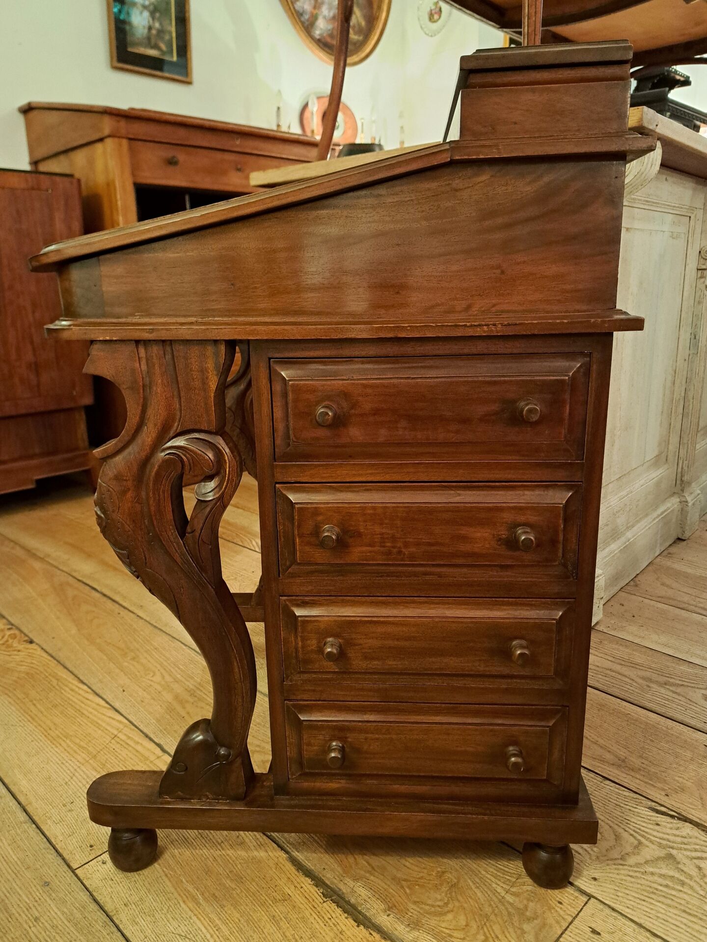 Bureau Davenport en acajou