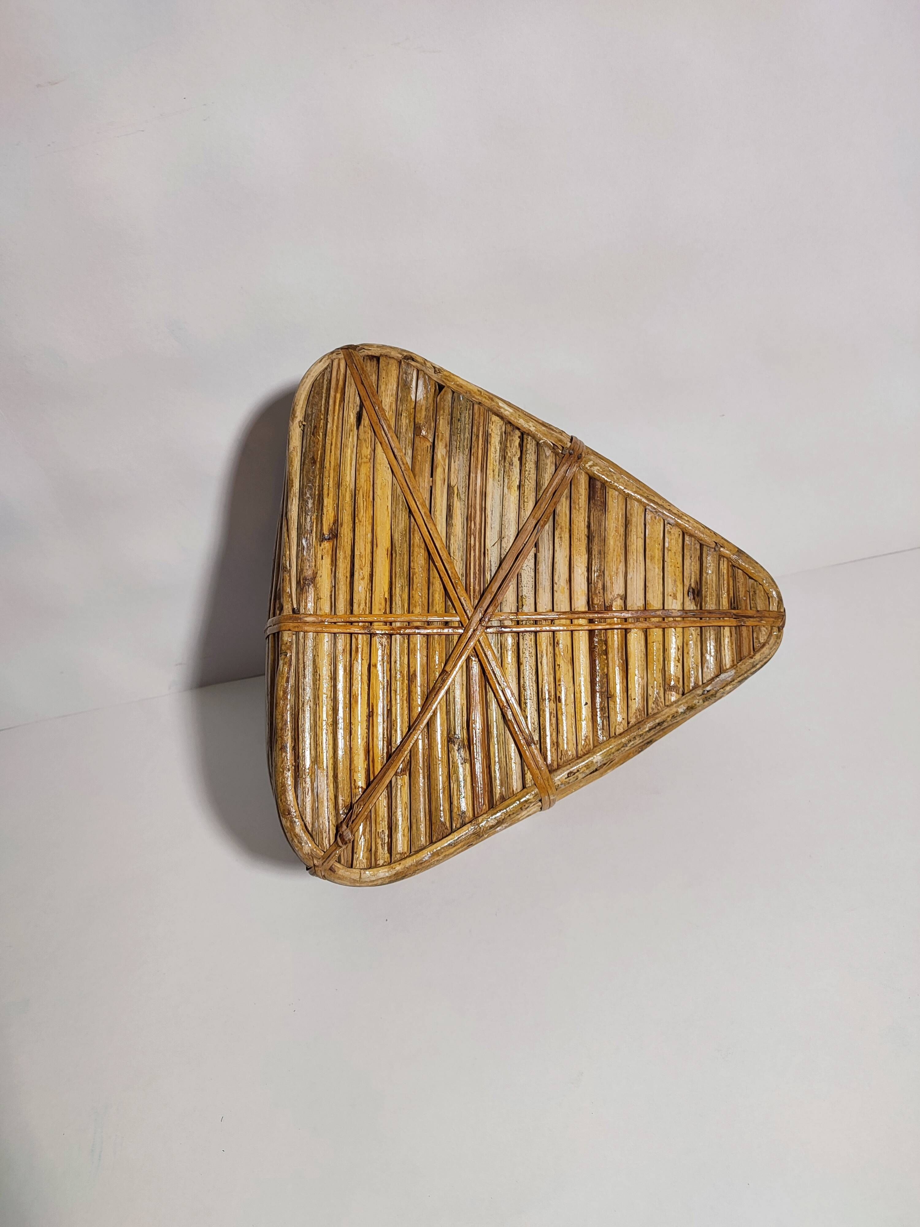 Rattan Brass Basket 1970