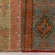 2x9 Vintage Coral Orange & Green Turkish Runner Rug, 70x275Cm