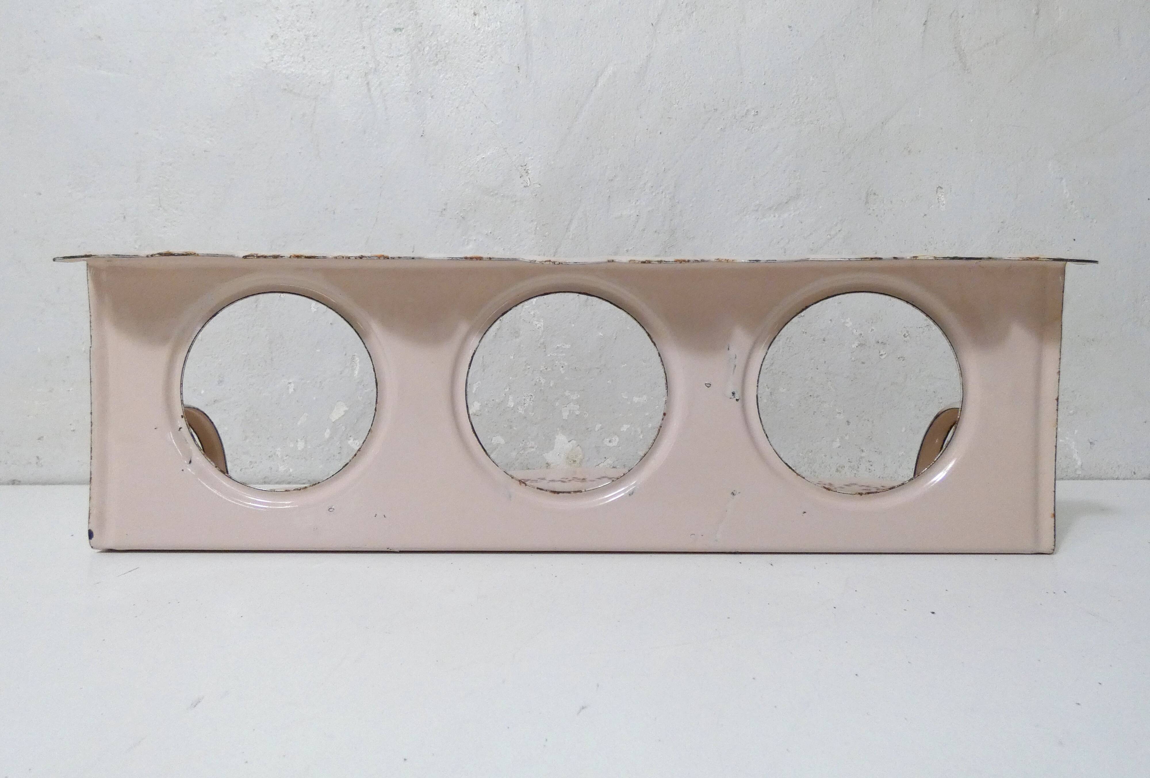 vintage powder pink enamelled steel plant stand