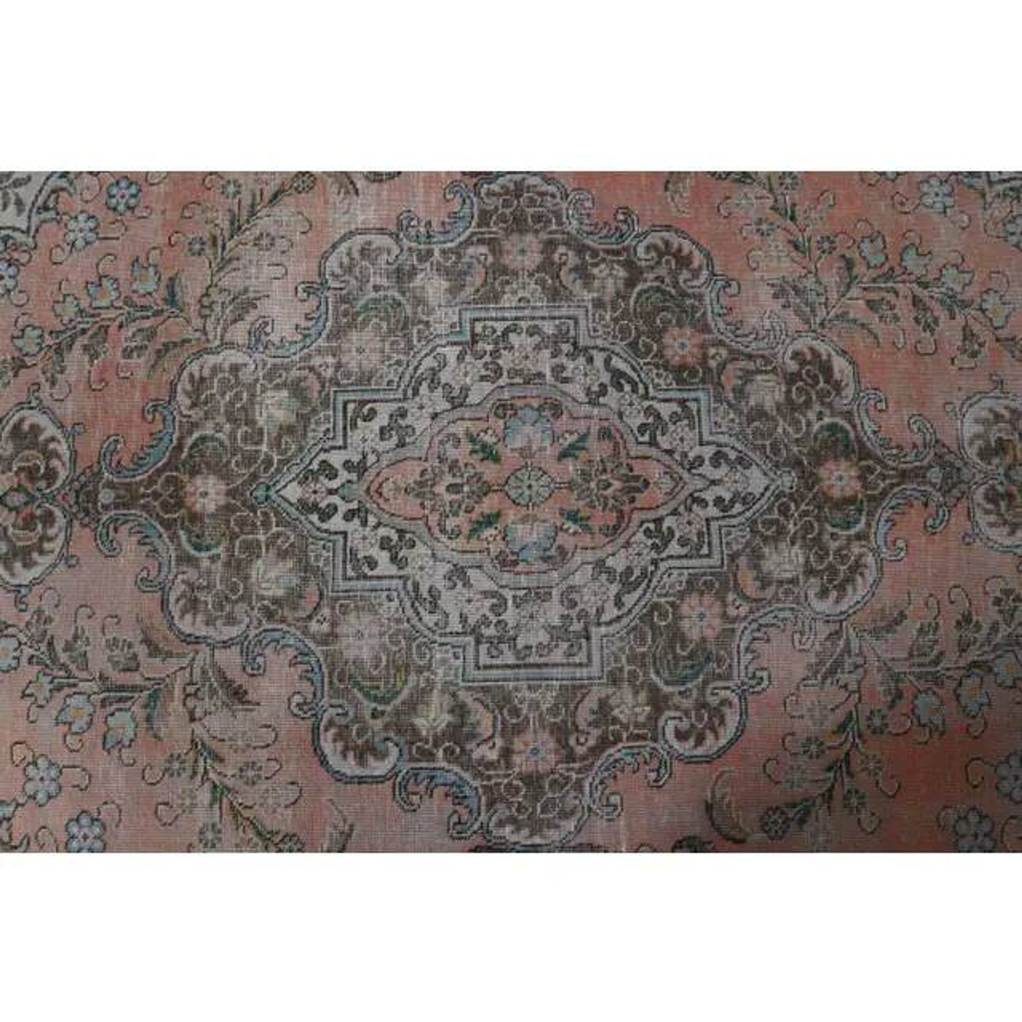 1970s Vintage Persian Handmade Wool Orange Oversized Area Rug 284x385