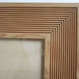 Old grooved natural wood frame - design for 250 x 325 mm subject