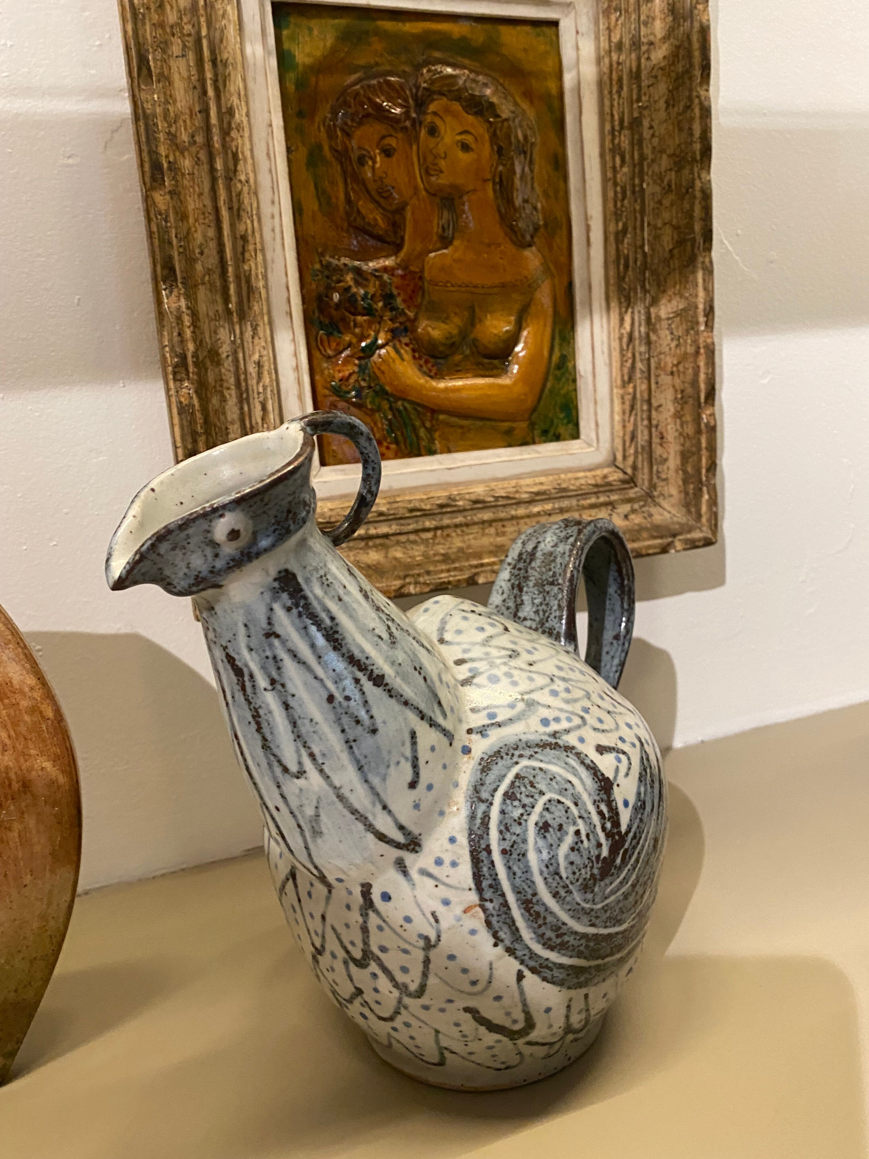 Vase poule en céramique La Borne