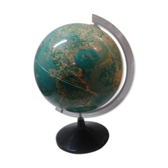 Globe terrestre lumineux vers 1970