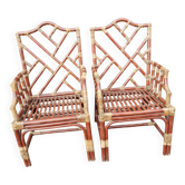 Paire de Fauteuils bambou