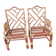Pair of bamboo armchairs