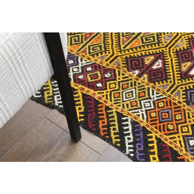 Vintage Turkish Oushak Handmade Wool & Cotton Yellow Area Rug 155x223