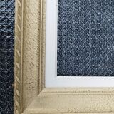 Old frame in gilded beige wood, 59x46 cm