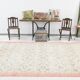 Tapis 7x10 pour salon, tapis turc à fleurs Beige, 203x303Cm SK20555