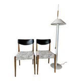 Pair of vintage Scandinavian chairs 60