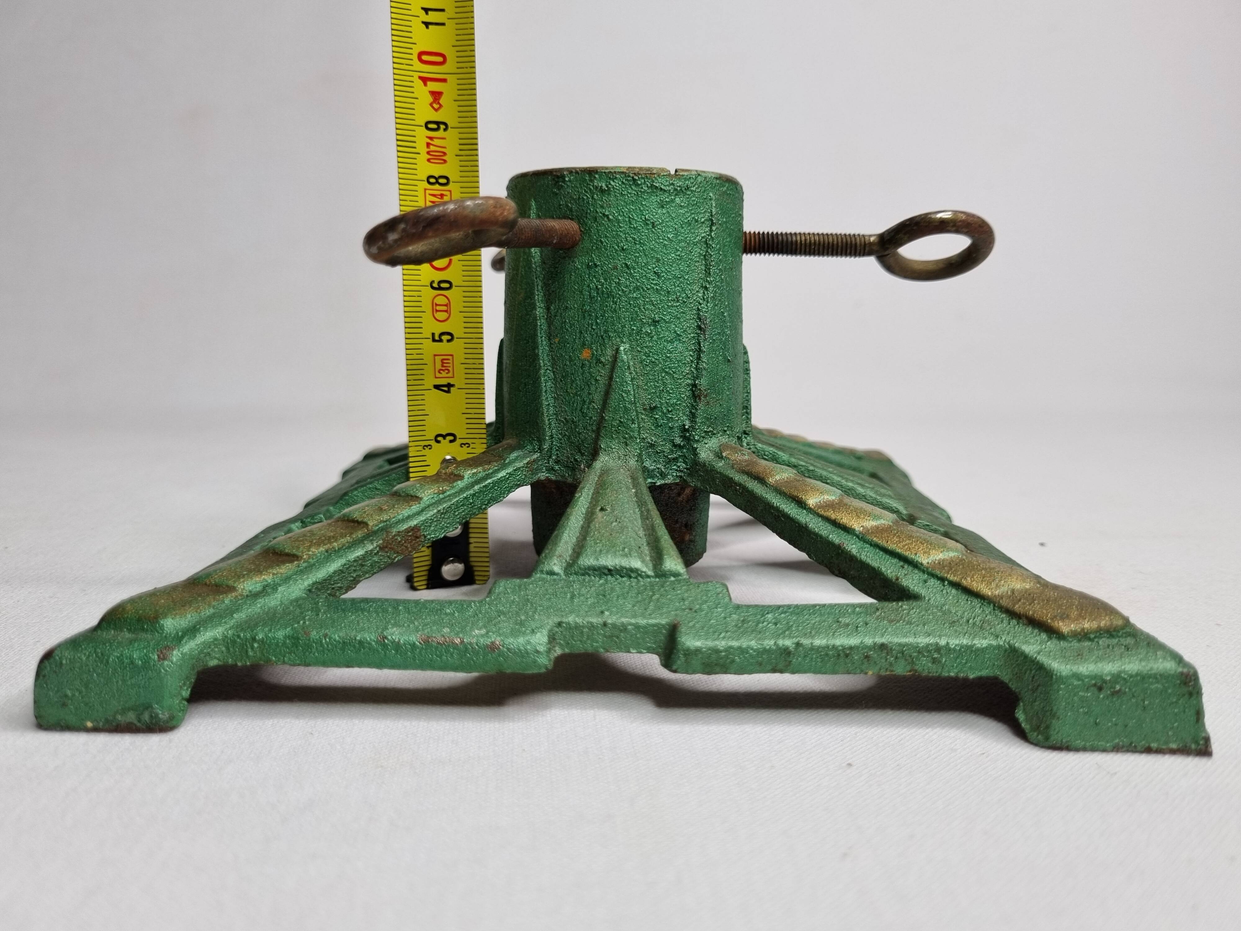 Art Deco tree stand, old, painted cast iron, 15 cm