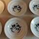 Hollow plates series of six earthenware from Longchamp décor Simone