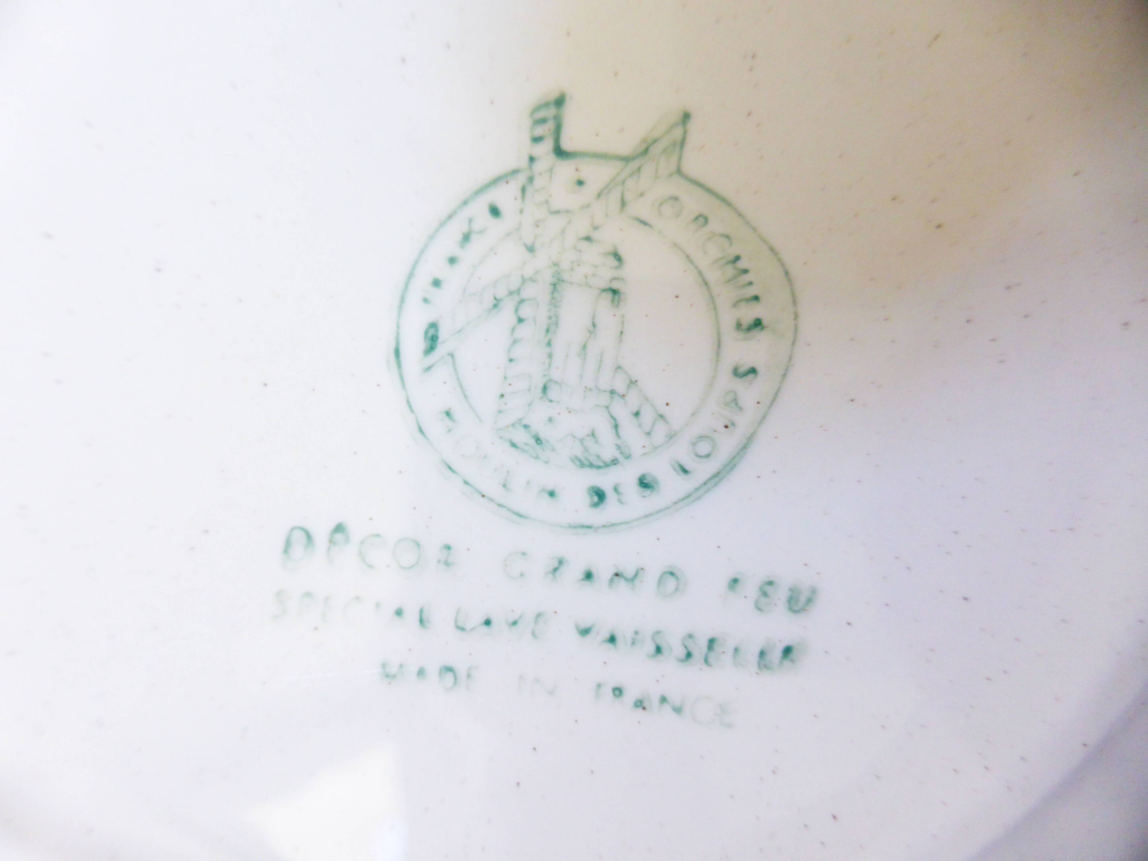 3 vintage soup plates in a jumble