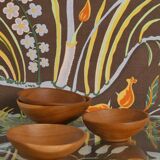 Handmade Akacia Wood Bowls, Set of 4