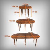 Extendable Walnut Table, Louis-Philippe Style – Late 19th Century