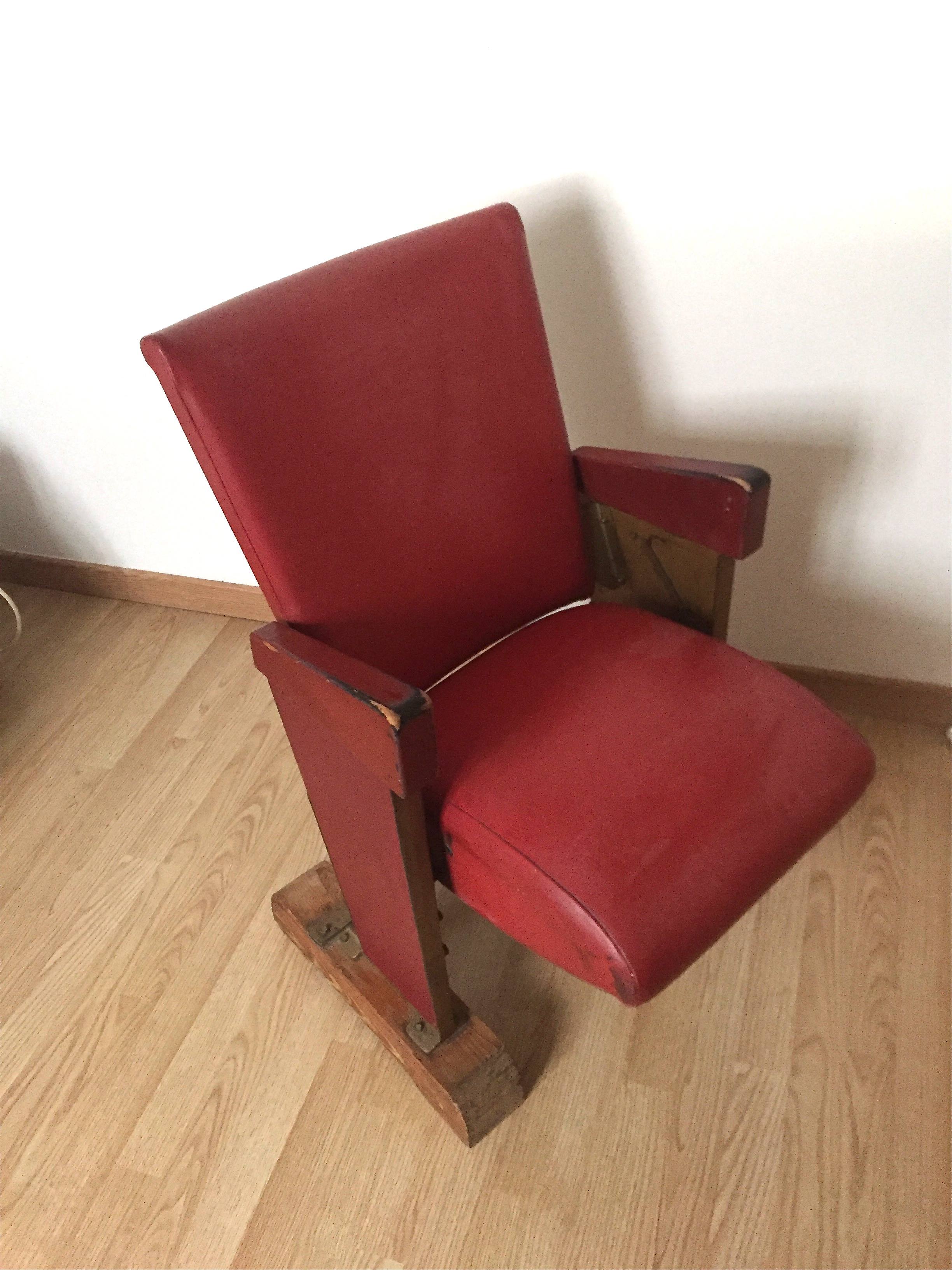 Vintage theatre armchair 40