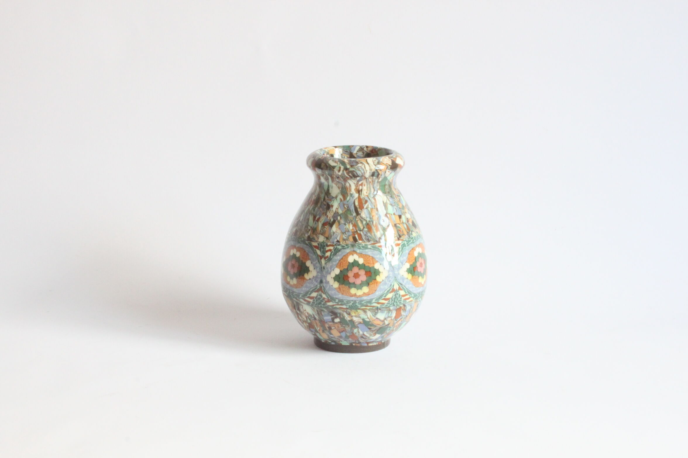 Vase en mosaïque Neriage Par Jean Gerbino, Vallauris 1930S