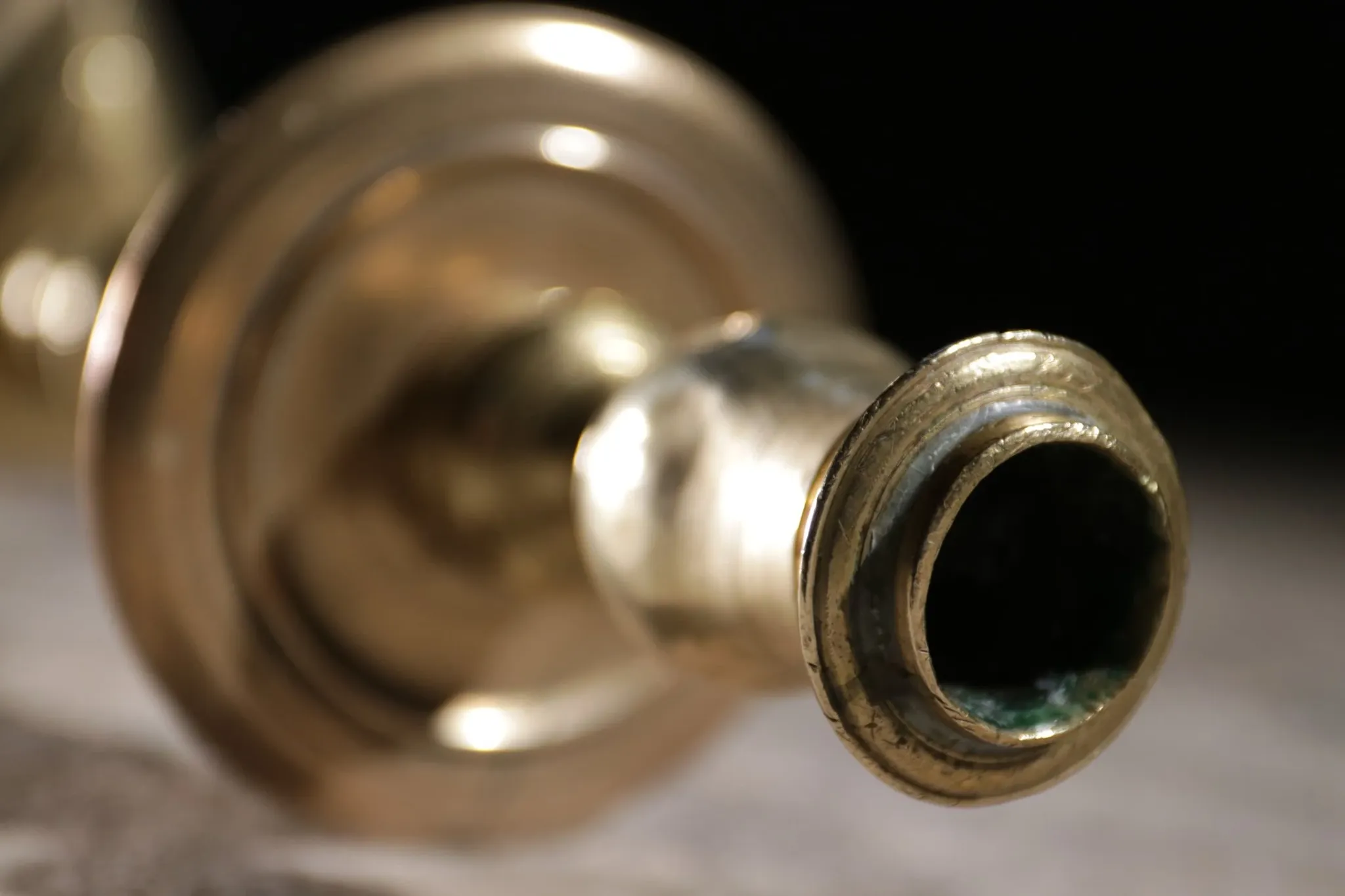 17th-century French brass candlestick – circa 1690