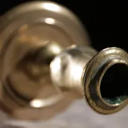 17th-century French brass candlestick – circa 1690