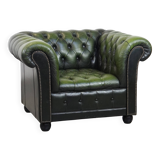 Green English Chesterfield Club Chair with a Vintage Look
