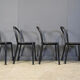 Postmodern Italian dining chairs set of 4 - 1980s