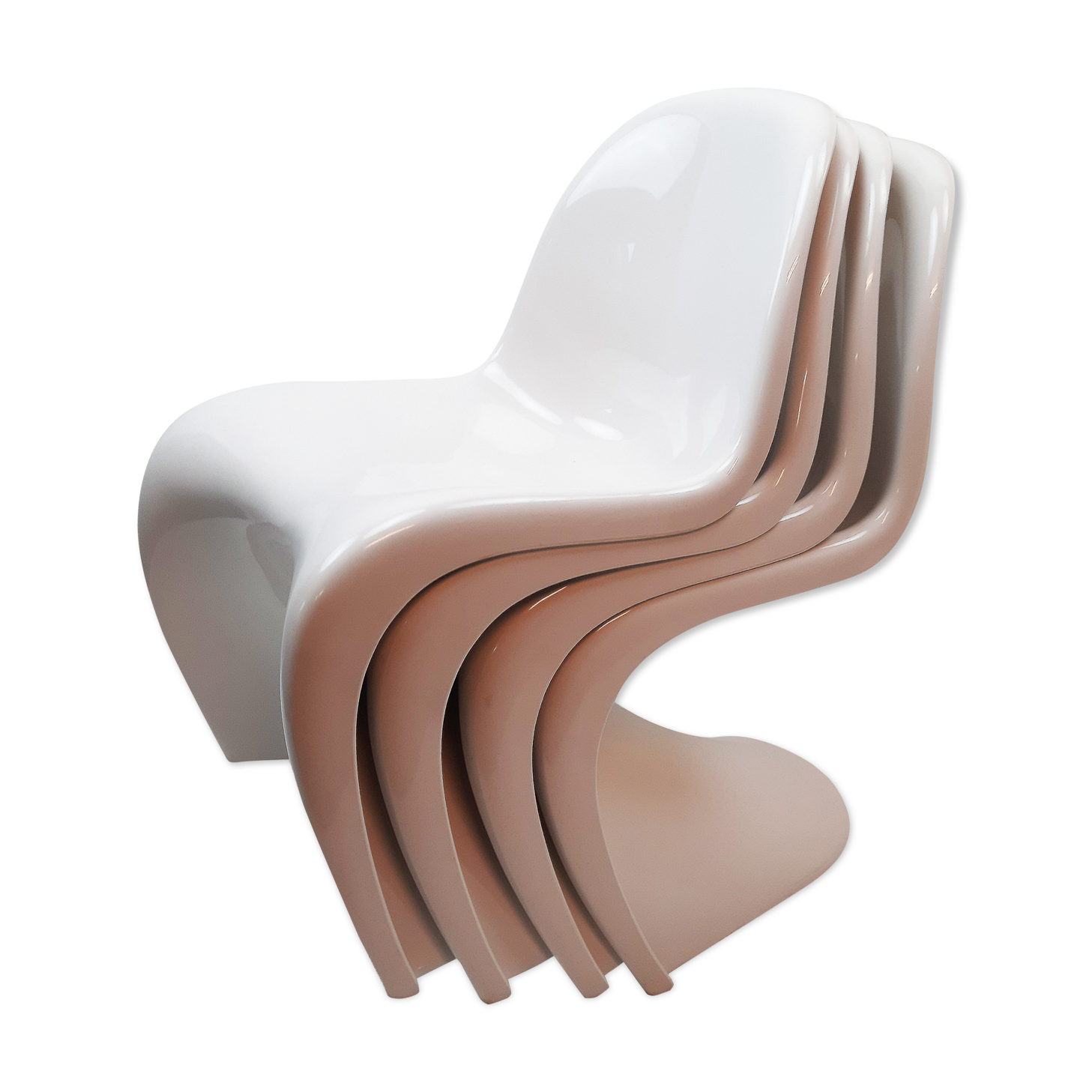 Set of 4 chairs S by Verner Panton, Vitra edition, 1973