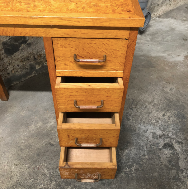 Vintage desk in light wood