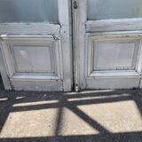 Porte fenêtre a deux vantaux en chêne massif XX siècle