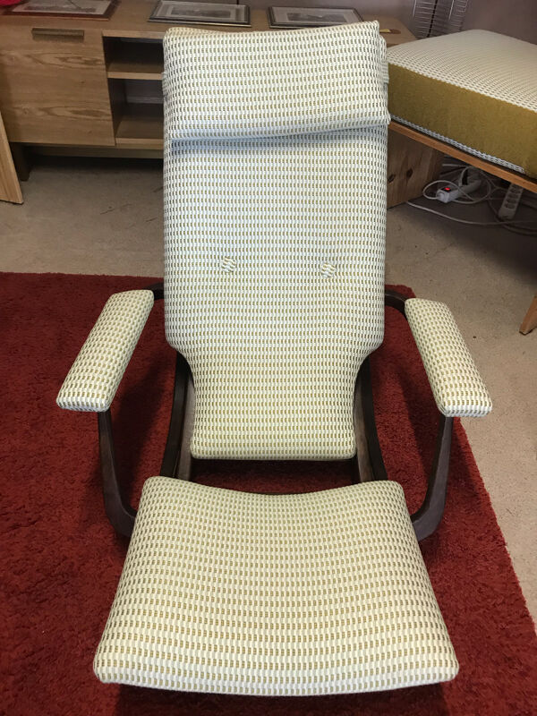 Fauteuil détente à bascule tissu compatible pour l extérieur