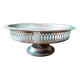 Old metal bowl on foot