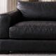 Black leather 3-seater sofa Poltrona Frau