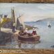 Oil on panel signed ED Géliot - 23 x 33 cm - boat in Brittany