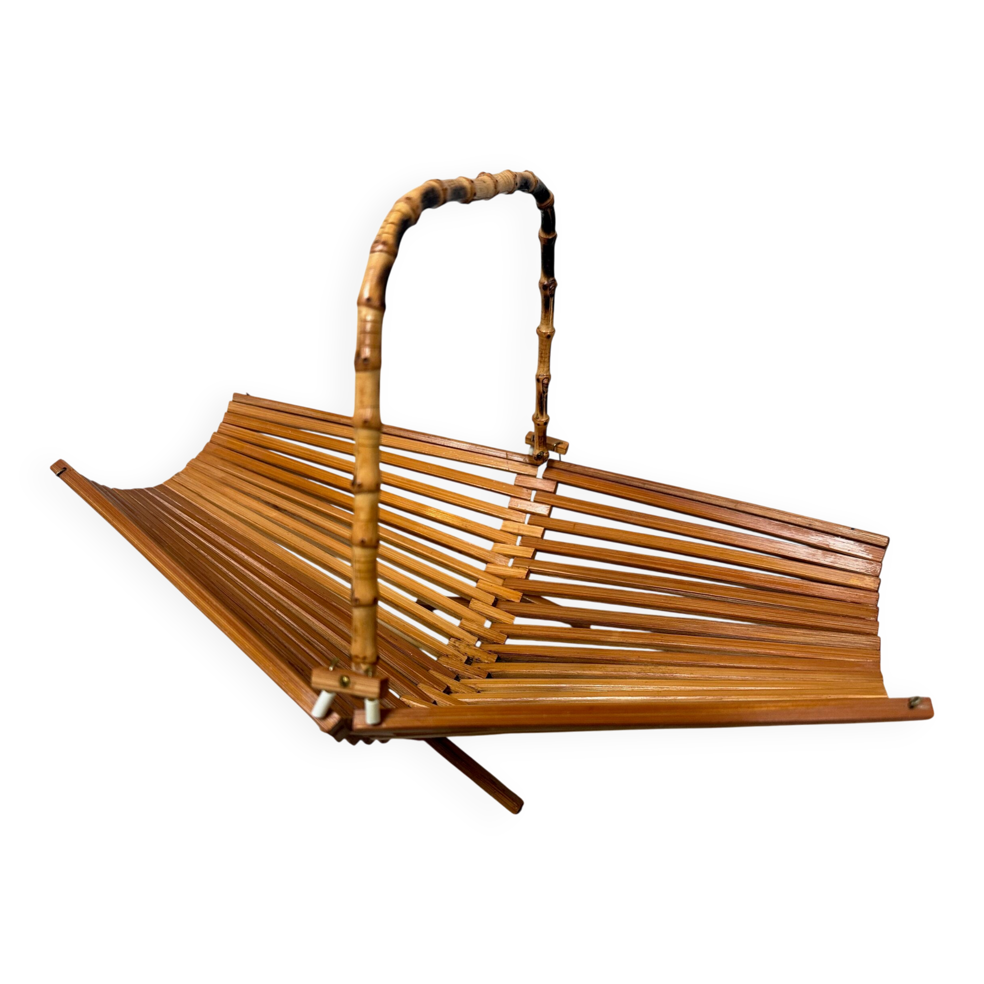 Vintage foldable fruit bowl – bamboo