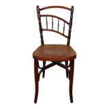 Antique bistro chair in turned wood from the early 20th century