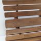 Log basket solid wood slatted vintage folk art