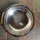 Vintage stainless steel vegetable dish AR CAS 18/10 – brass handles